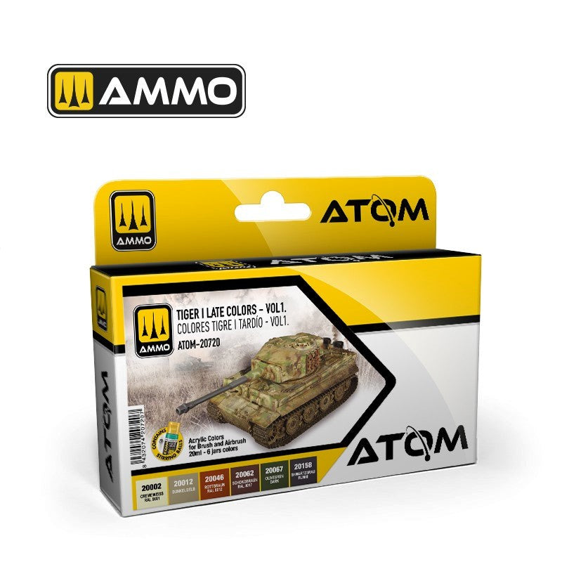AMMO by Mig Jimenez ATOM-20720 Atom Color Tiger I Late Colors Set Vol.1 Set (8938444620013)