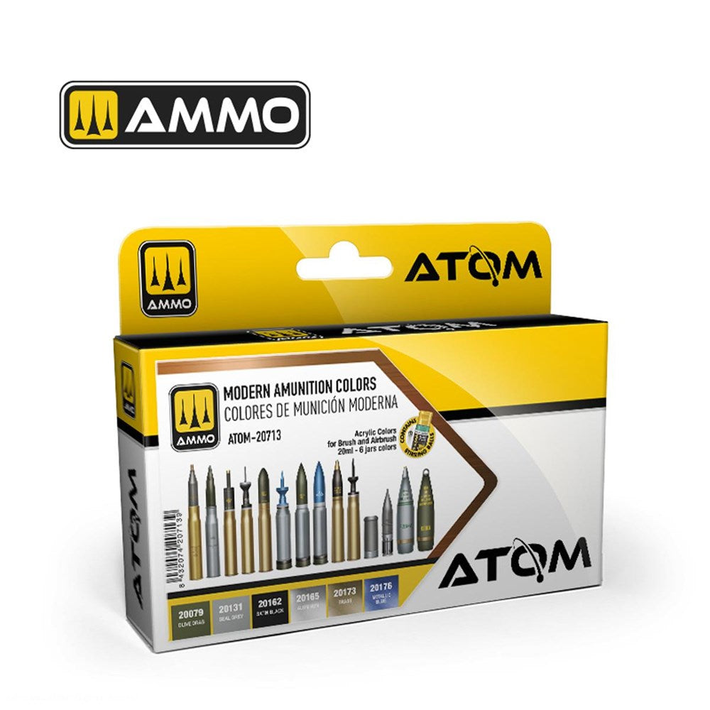 AMMO by Mig Jimenez ATOM-20722 Atom Color  Interior Colors German Tanks Set (8938444718317)