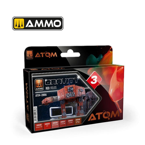 AMMO by Mig Jimenez ATOM-20806 Atom Color Gravity Set 3 -Red Set (8938445013229)