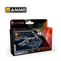 AMMO by Mig Jimenez ATOM-20807 Atom Color Gravity Set 4 Metallic Set (8938445111533)