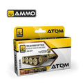 AMMO by Mig Jimenez ATOM-20725 Atom Color  Rubber And Tires Colors Set (8938445570285)