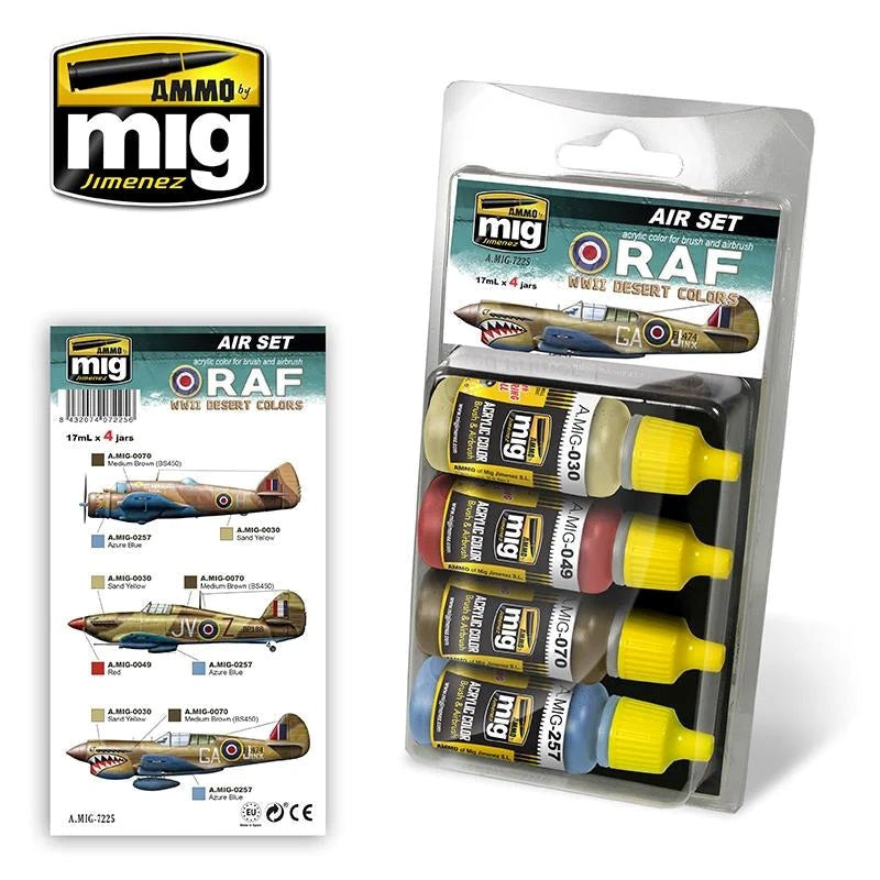 AMMO by Mig Jimenez ATOM-20903 Atom Color  Raf Wwii Desert Colors Set