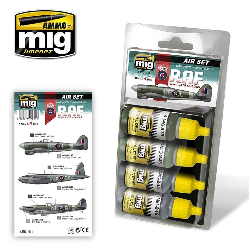 AMMO by Mig Jimenez ATOM-20905 Atom Color  Raf Wwii Late Colors Set (8938445865197)