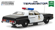 GreenLight GL-19042 1/18 1977 Dodge Monaco Metropolitan Police with Endoskeleton Figure (8867955441901)