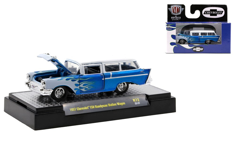 M2 Machines M2-32500-72C 1/64 1957 Chevrolet 150 Handyman Station Wagon (8867966222573)
