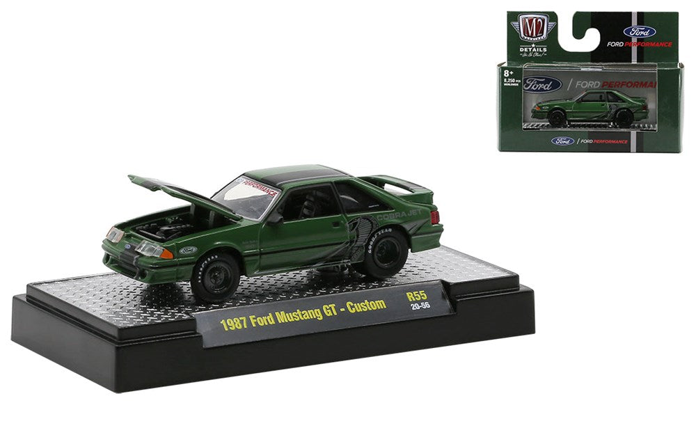M2 Machines M2-32600-55F 1/64 1987 Ford Mustang GT- Custom (8867966746861)