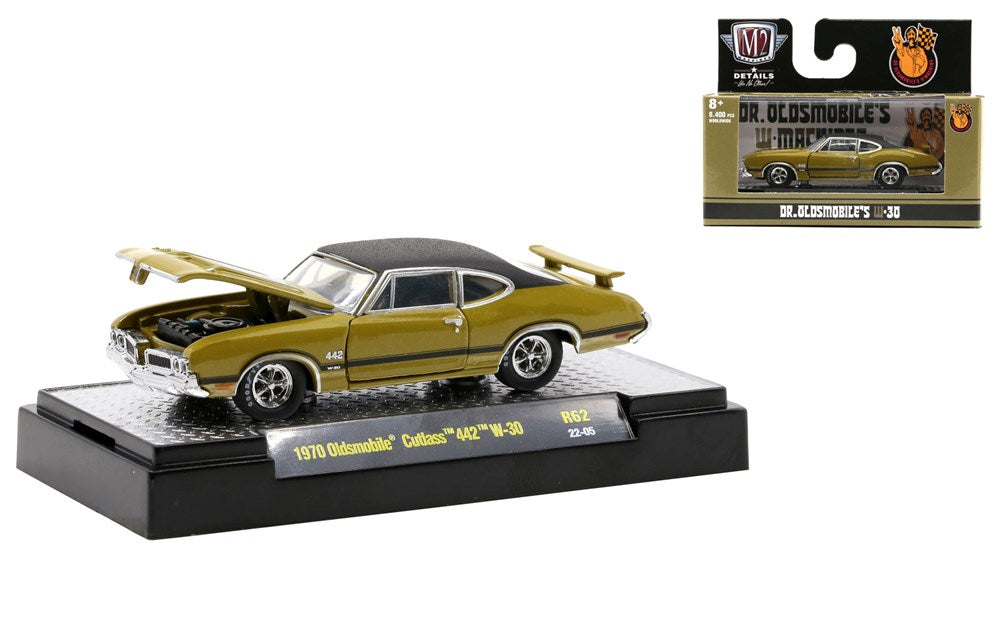 M2 Machines M2-32600-62F 1/64 1970 Oldsmobile Cutless 442W-306 (8867968516333)