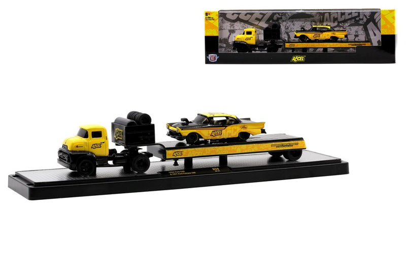 M2 Machines M2-36000-59A 1/64 1956 Ford COE & 1957 Ford Fairlane 500 (8867969695981)