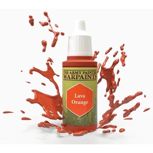 Army Painter WP1106 Warpaints Lava Orange Acrylic Paint 18ml (8938198434029)