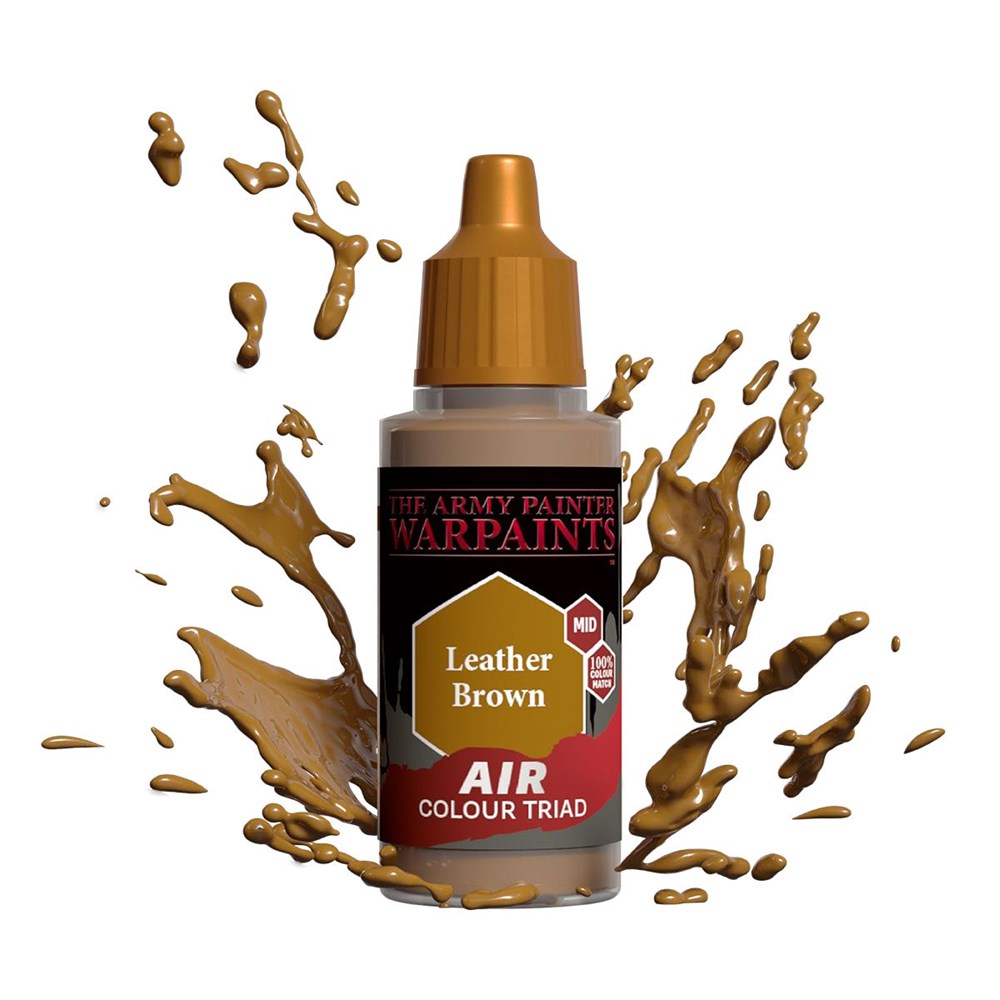 Army Painter AW1123 Warpaints Air Leather Brown Acrylic Paint 18ml (8938213277933)