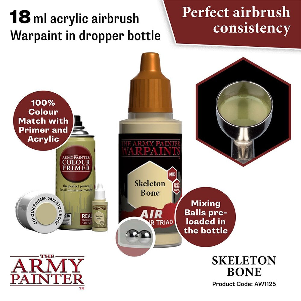 Army Painter AW1125 Warpaints Air Skeleton Bone Acrylic Paint 18ml (8938213572845)