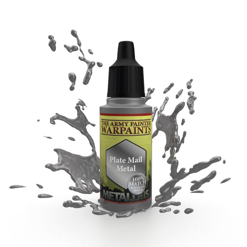 Army Painter WP1130 Metallics Plate Mail Metal Acrylic Paint 18ml