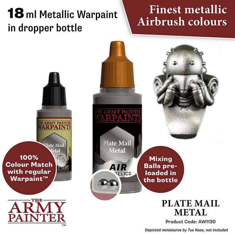 Army Painter AW1130 Metallics Air Plate Mail Metal Acrylic Paint 18ml