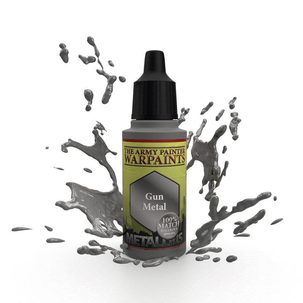Army Painter WP1131 Metallics Gun Metal Acrylic Paint 18ml (8938214129901)