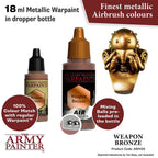 Army Painter Metallics Air Weapon Bronze Acrylic Paint 18ml (2)
