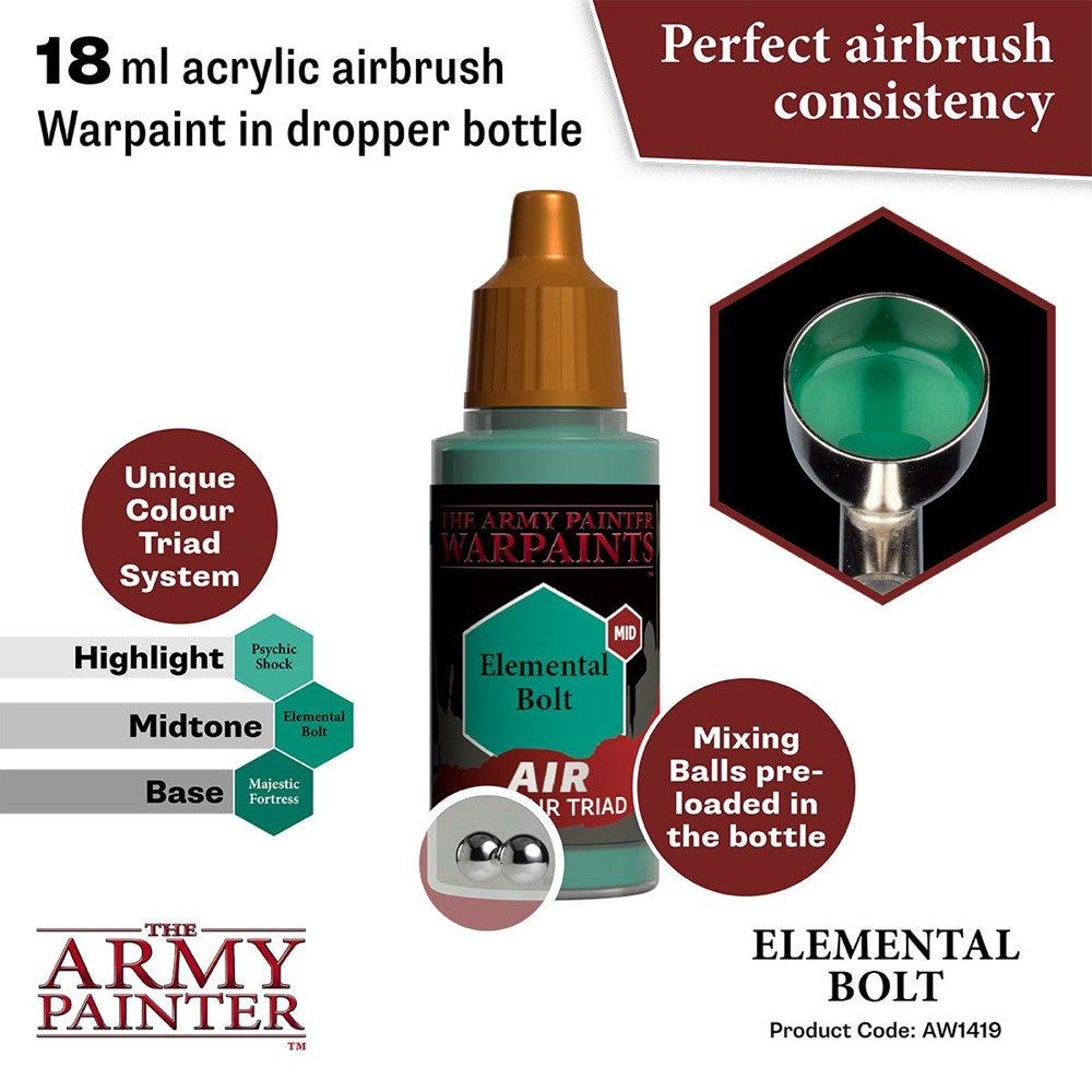 Army Painter AW1419 Warpaints Air Elemental Bolt Acrylic Paint 18ml (8938216161517)