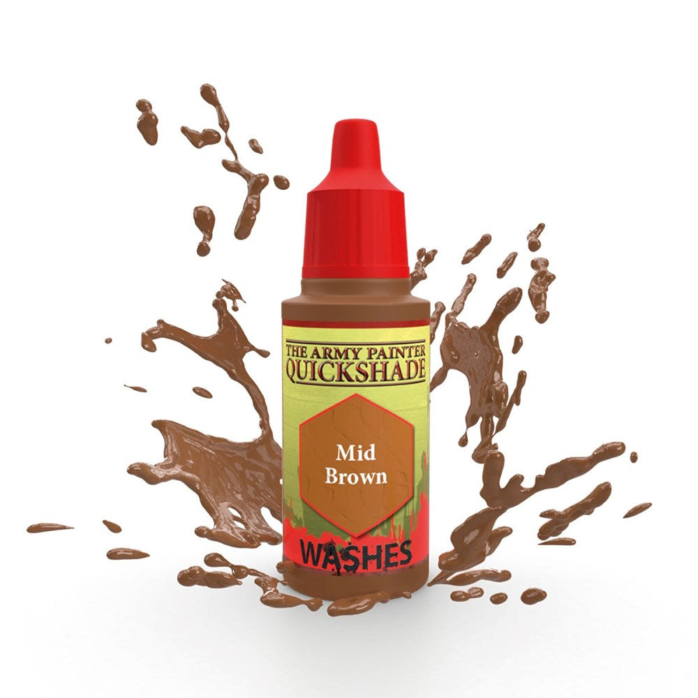 Army Painter WP1469 Washes Mid Brown 18ml (8938220912877)