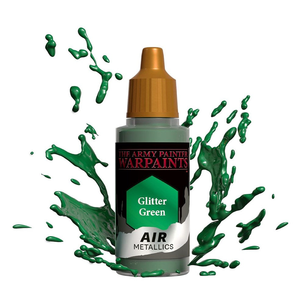 Army Painter AW1484 Metallics Air Glitter Green Acrylic Paint 18ml (8938222682349)