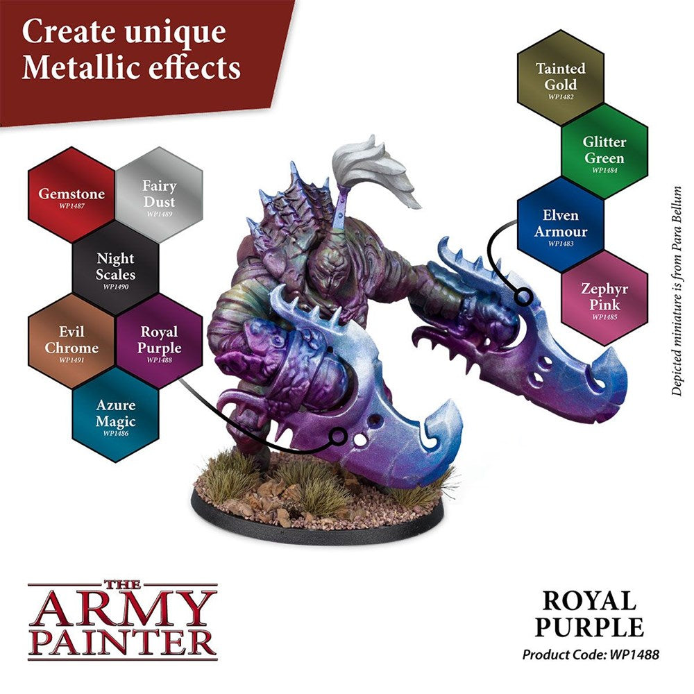 Army Painter WP1488 Metallics Royal Purple Acrylic Paint 18ml (8938223141101)