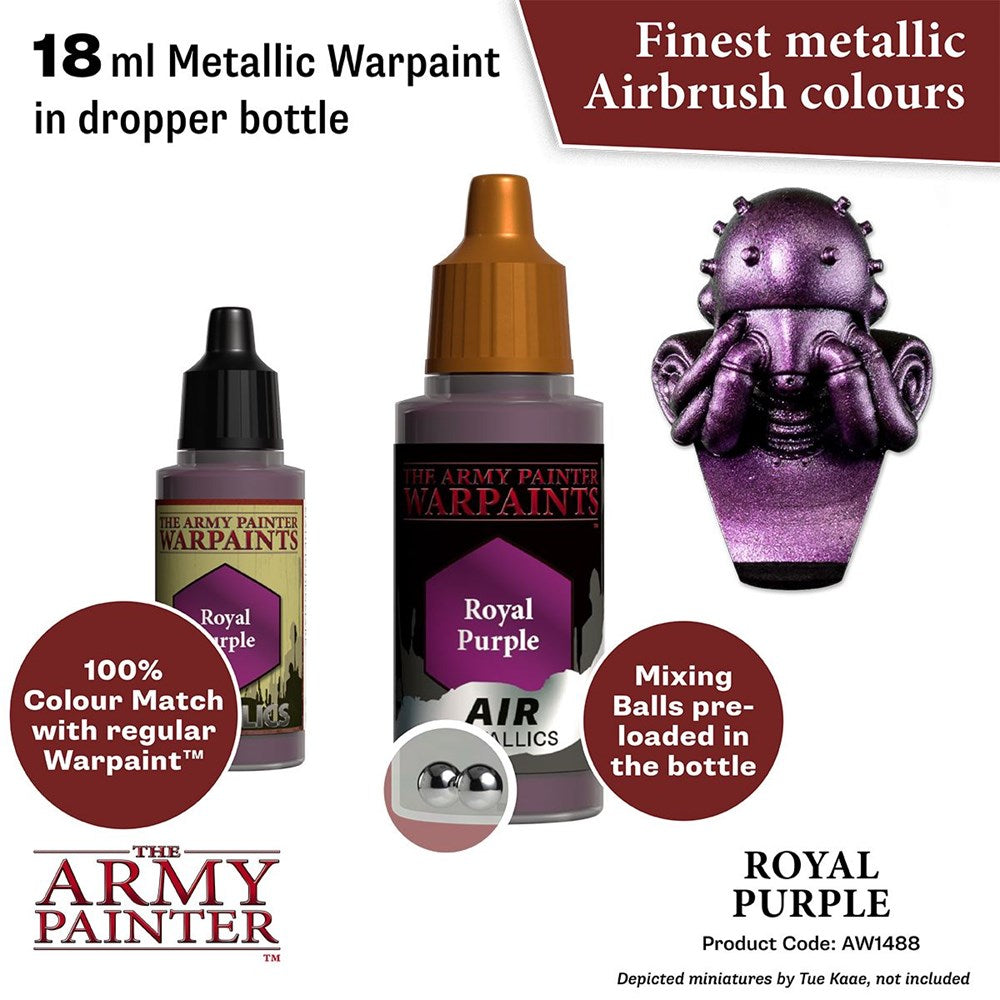 Army Painter AW1488 Metallics Air Royal Purple Acrylic Paint 18ml (8938223239405)
