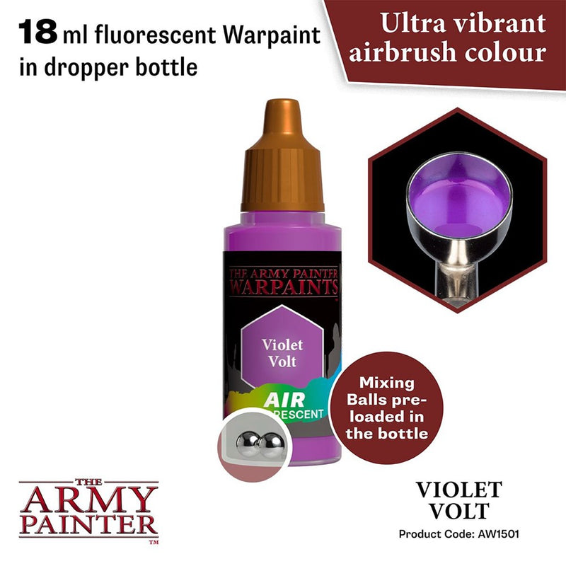 Army Painter AW1501 Metallics Air Violet Volt Fluo Acrylic Paint 18ml