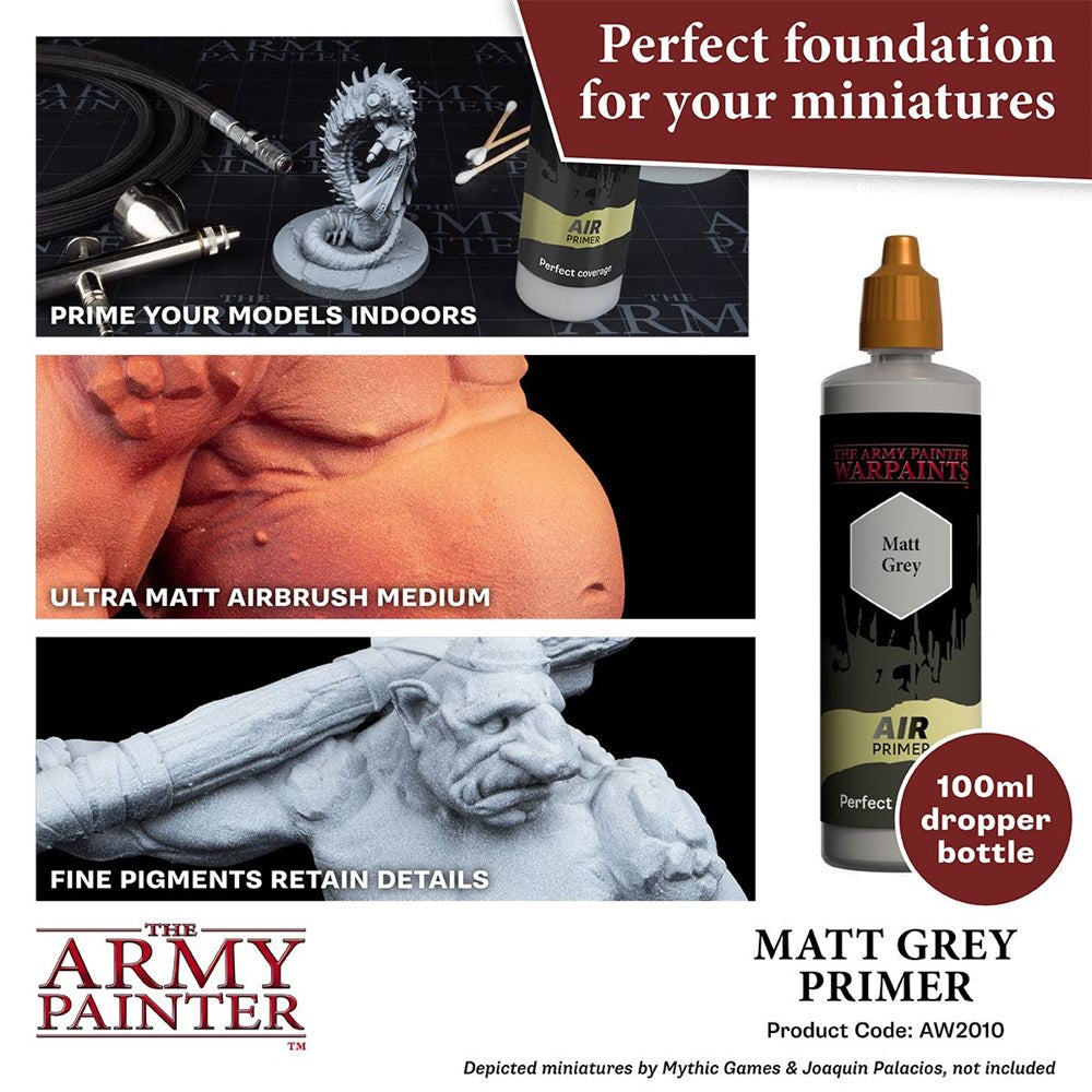 Army Painter AW2010 Warpaints Air Air Primer Grey 100 ml (8938224976109)