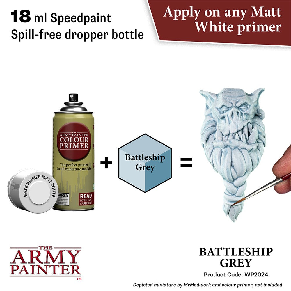 Army Painter WP2024 Speedpaint 2.0 Battleship Grey 18ml (8938225336557)