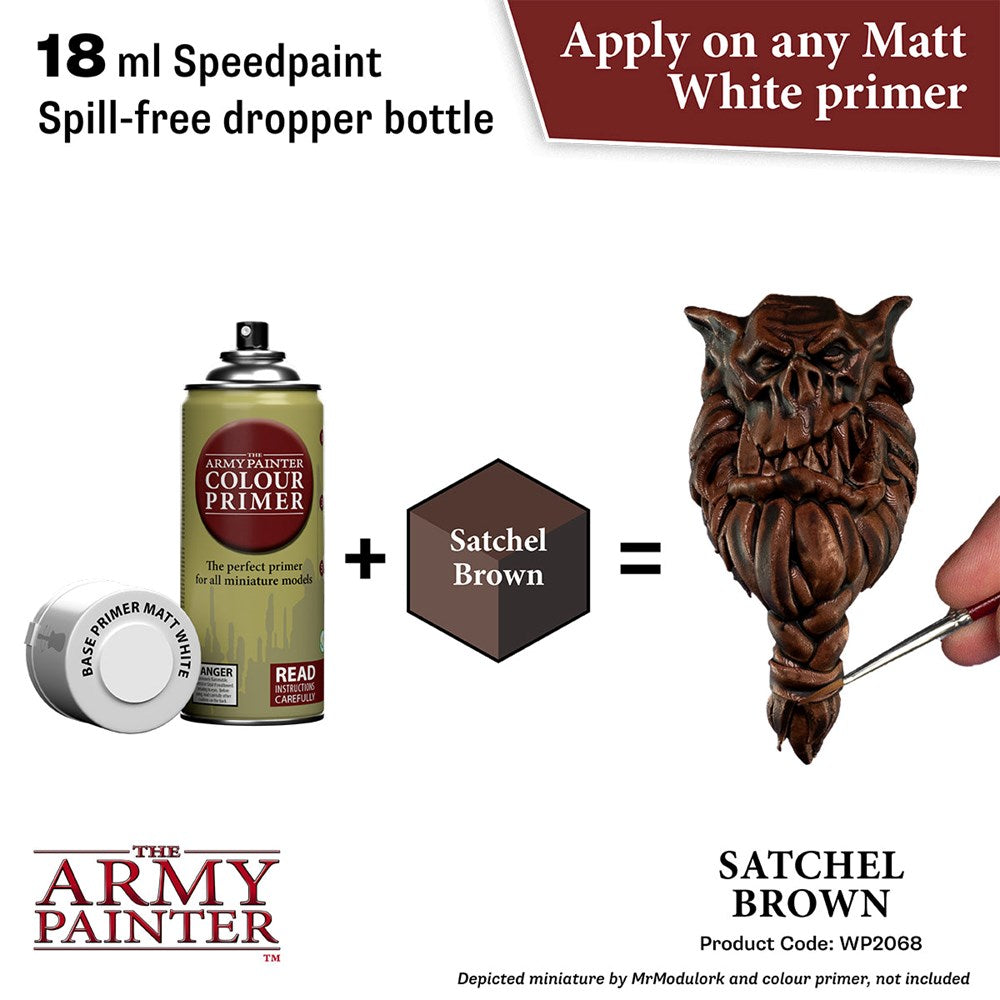 Army Painter WP2068 Speedpaint 2.0 Satchel Brown 18ml (8938229530861)