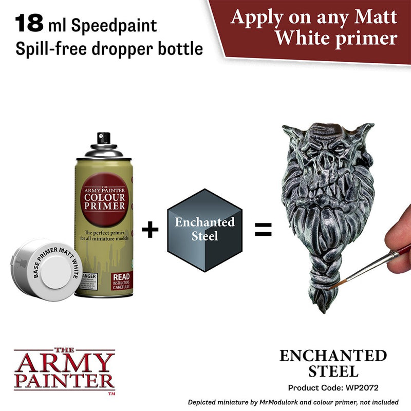 Army Painter WP2072 Speedpaint 2.0 Enchanted Steel 18ml