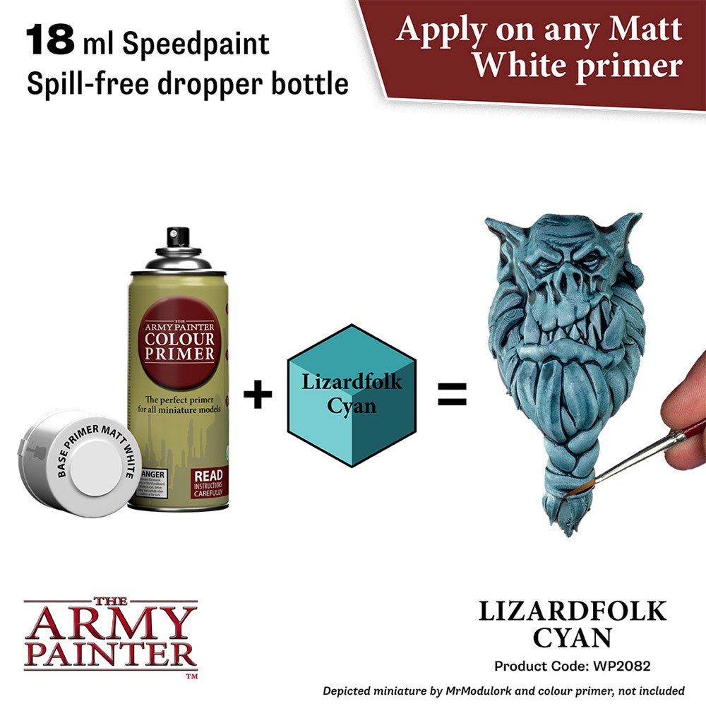 Army Painter WP2082 Speedpaint 2.0 Lizardfolk Cyan 18ml (8938230972653)