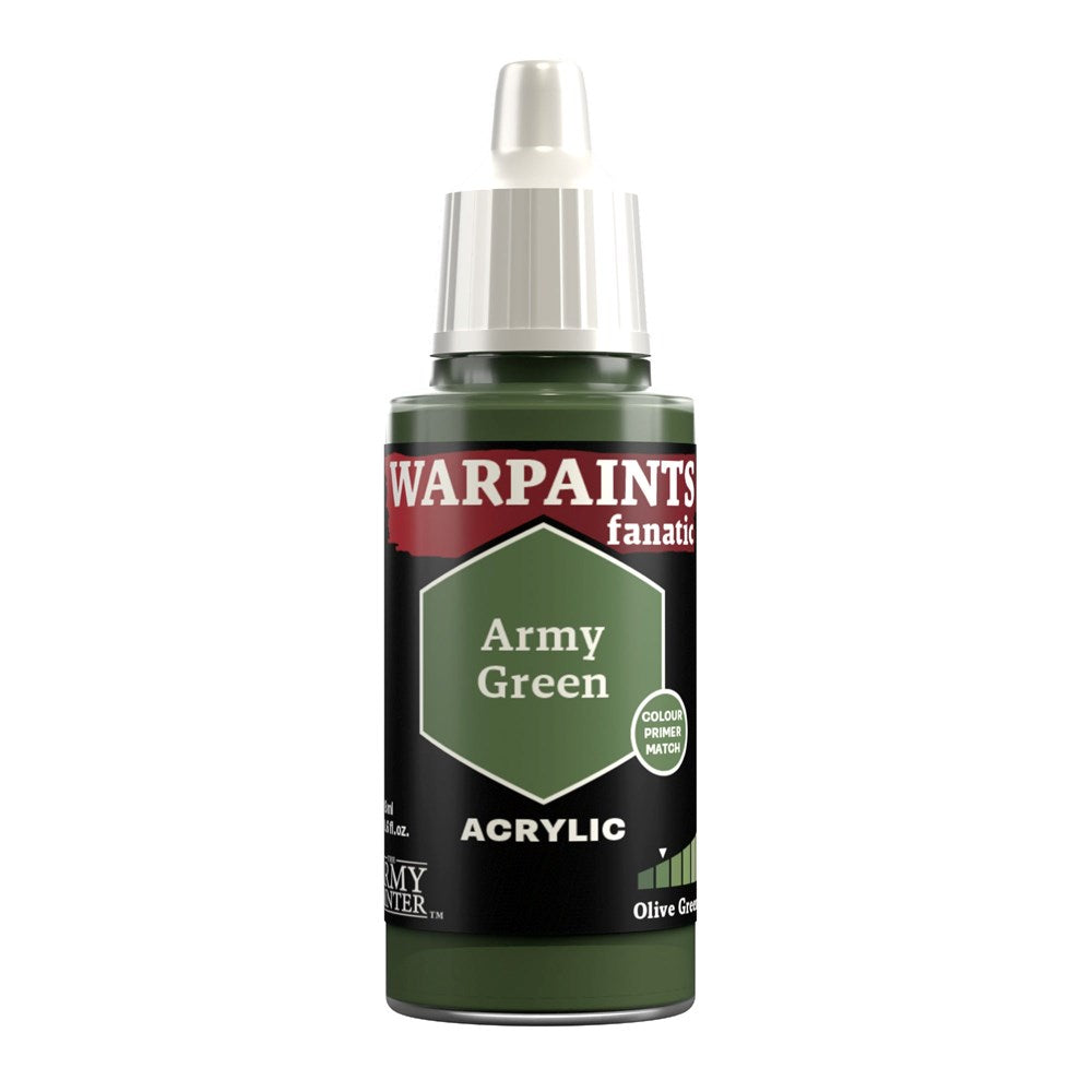 Army Painter WP3068 Warpaints Fanatic Army Green 18ml (8938237231341)
