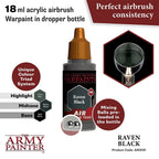 Army Painter Warpaints Air Raven Black Acrylic Paint 18ml (2)