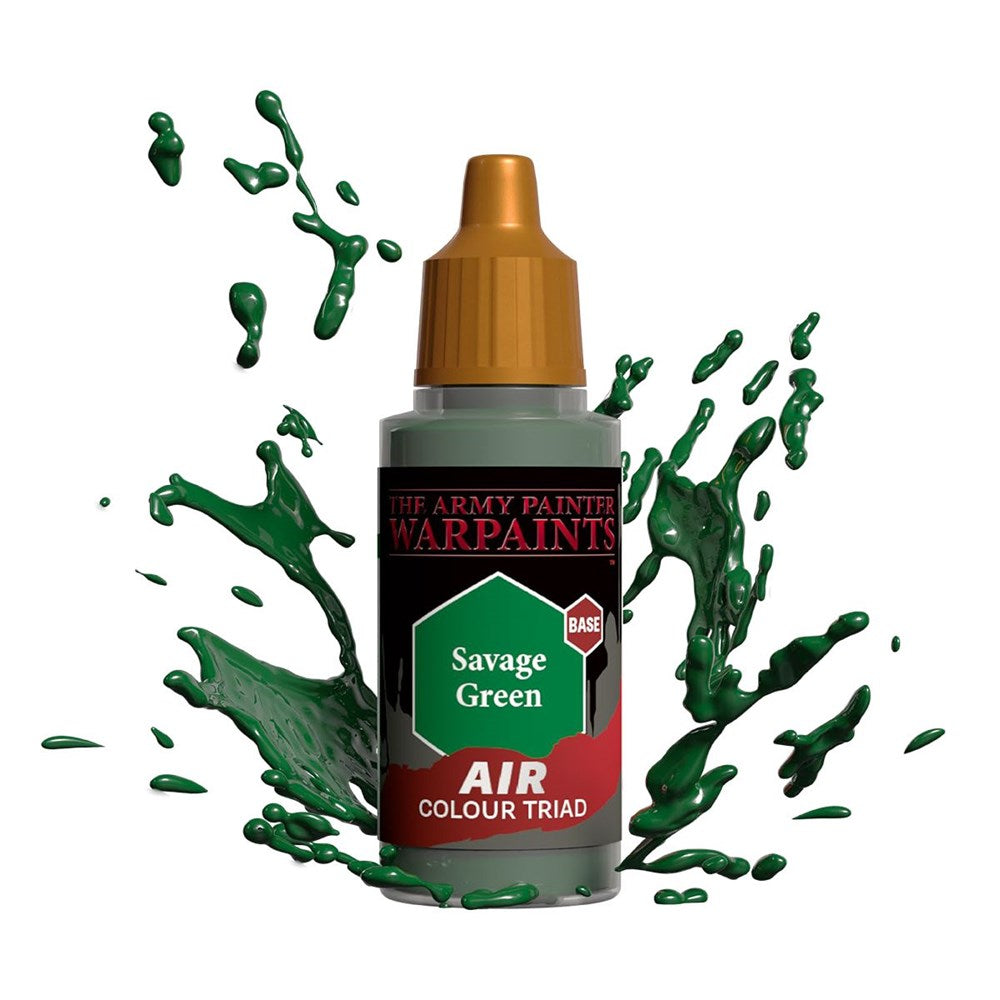 Army Painter AW3111 Warpaints Air Savage Green Acrylic Paint 18ml (8938241097965)