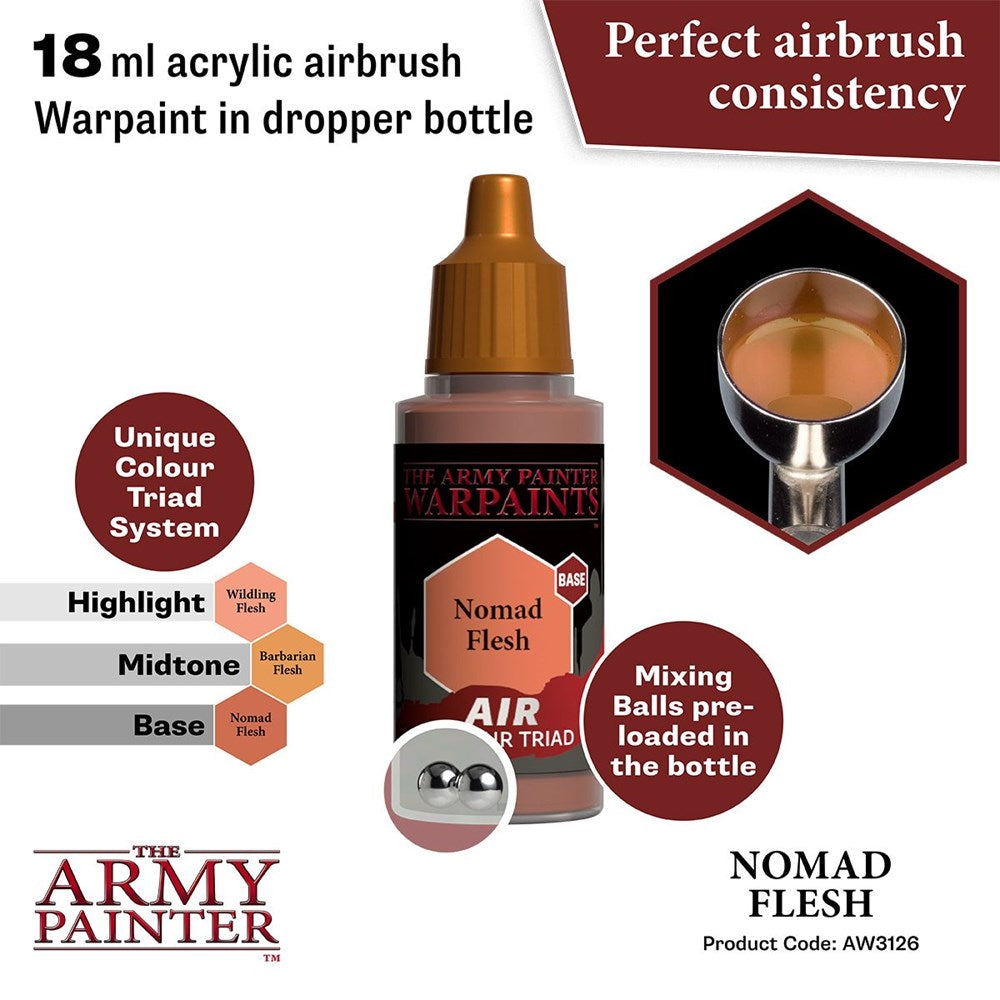 Army Painter AW3126 Warpaints Air Nomad Flesh Acrylic Paint 18ml (8938243162349)