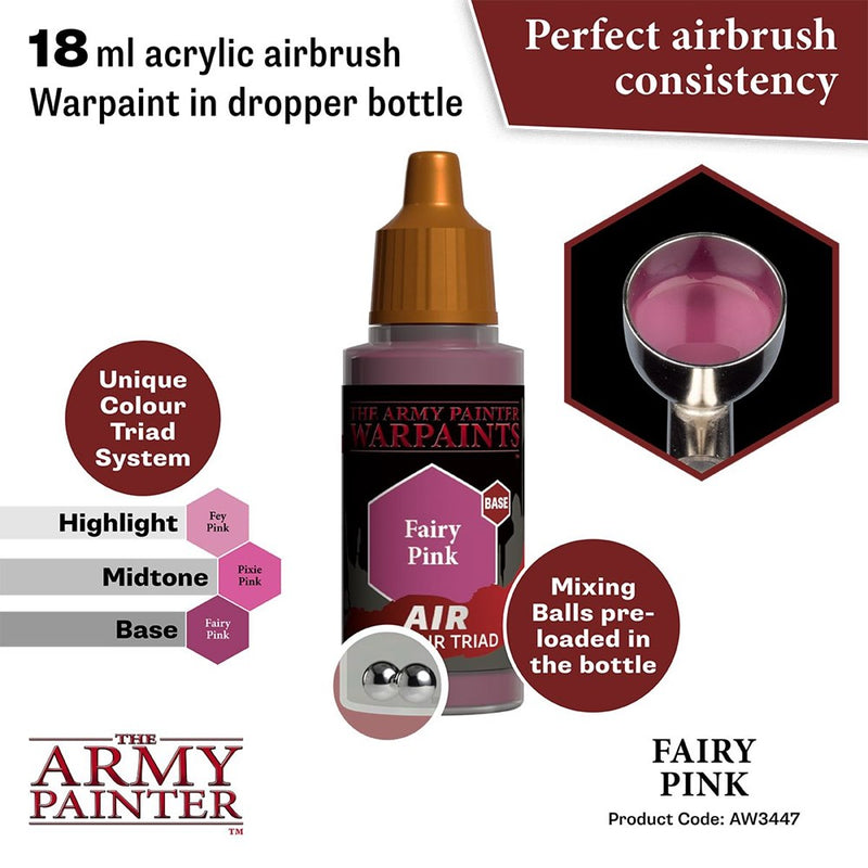 Army Painter AW3447 Warpaints Air Fairy Pink Acrylic Paint 18ml