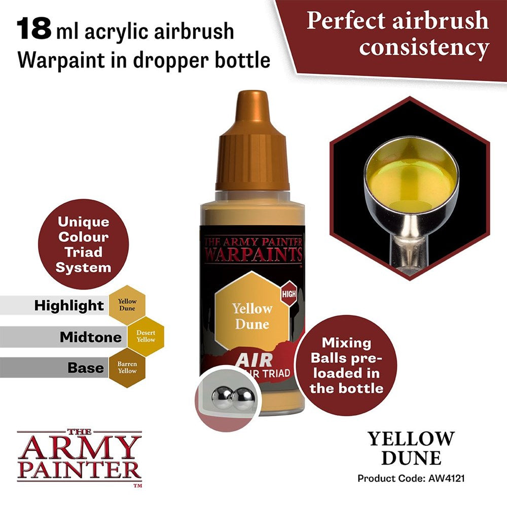 Army Painter AW4121 Warpaints Air Yellow Dune Acrylic Paint 18ml (8938251944173)