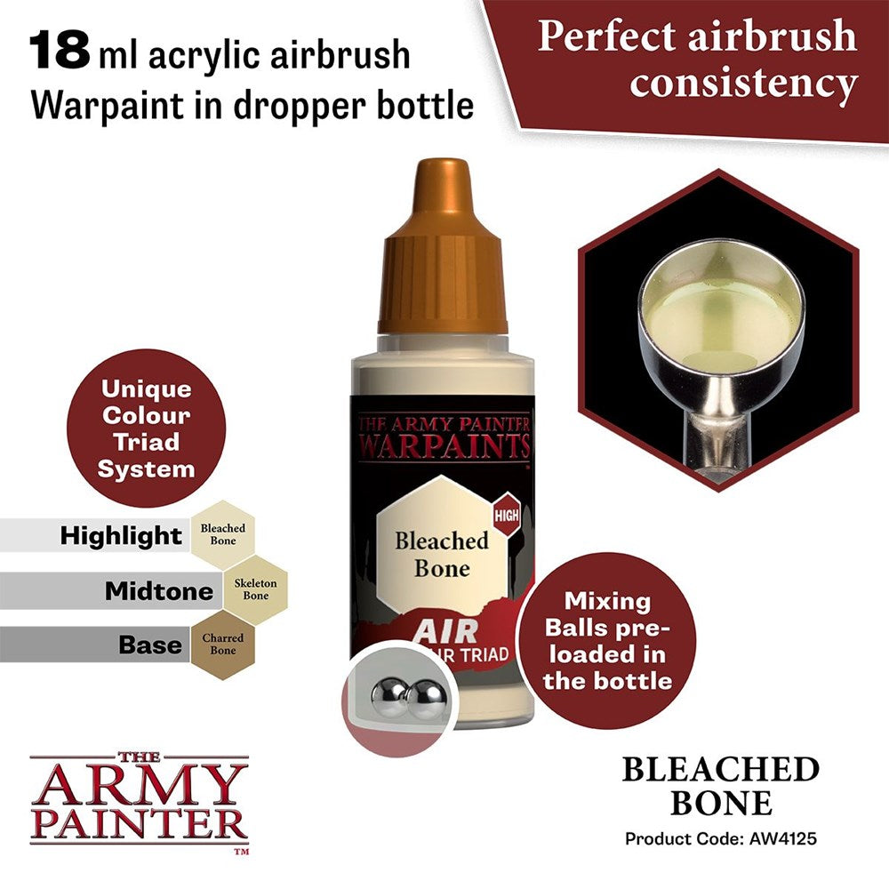 Army Painter AW4125 Warpaints Air Bleached Bone Acrylic Paint 18ml (8938252239085)
