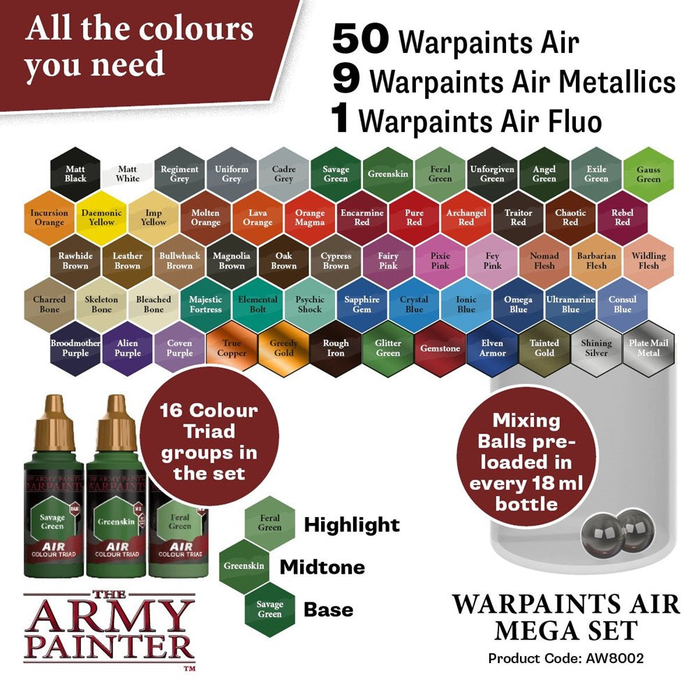 Army Painter AW8002 Warpaints Air Mega Set (8938253320429)