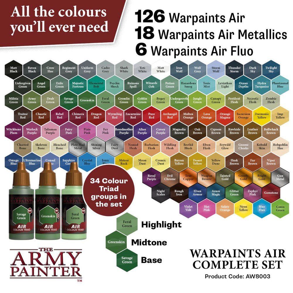 Army Painter AW8003 Warpaints Air Complete Set (8938253385965)