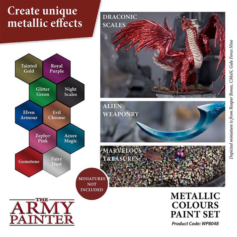 Army Painter WP8048 Paint Set Warpaints Metallic Colours Paint Set