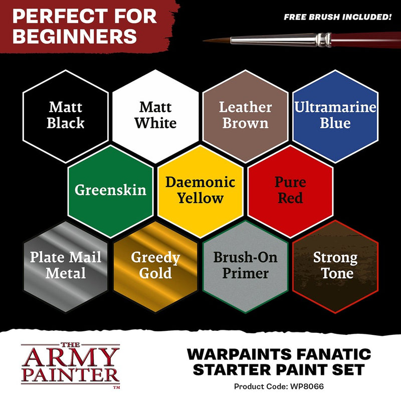 Army Painter WP8066 Warpaints Fanatic Starter Set (8938254139629)