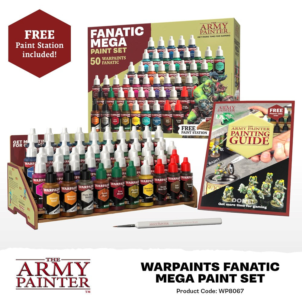 Army Painter WP8067 Warpaints Fanatic Mega Paint Set (8938254205165)