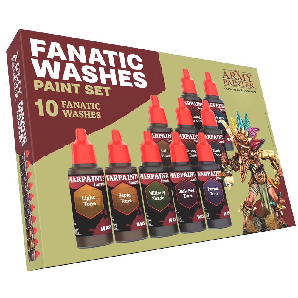Army Painter WP8068 Warpaints Fanatic Washes Paint Set (8938254270701)