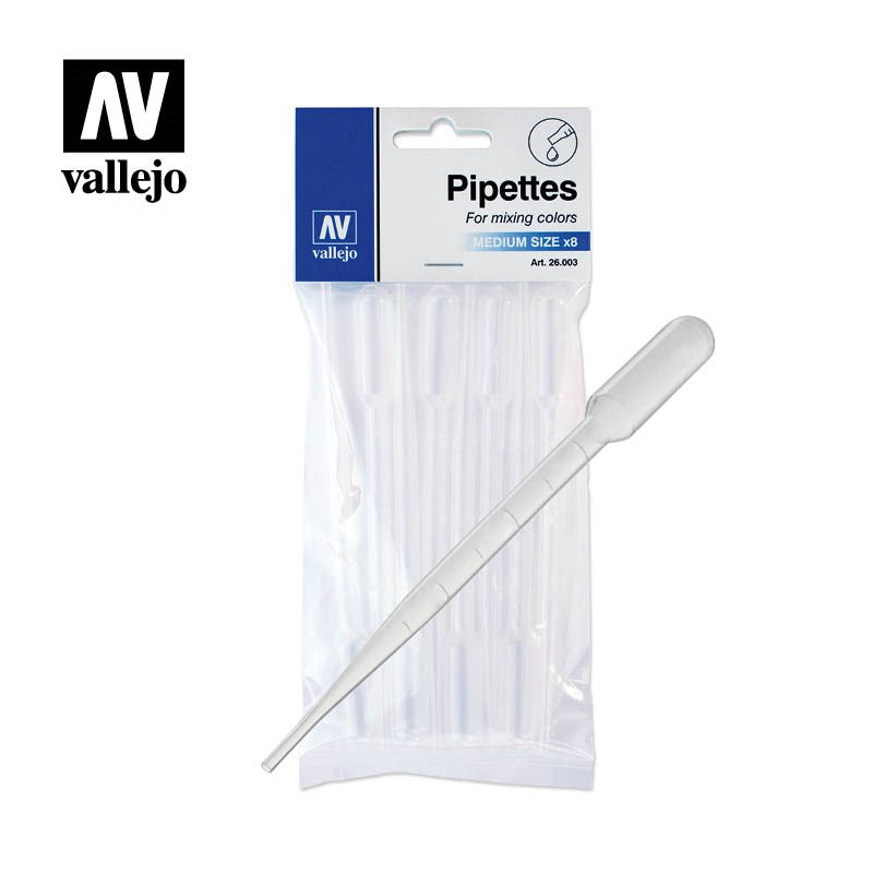 Vallejo AV26003 Acessories Pipettes Medium Size 8x3ml (8938255253741)