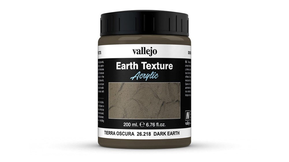 Vallejo AV26218 Diorama Effects Dark Earth 200ml (8938256597229)
