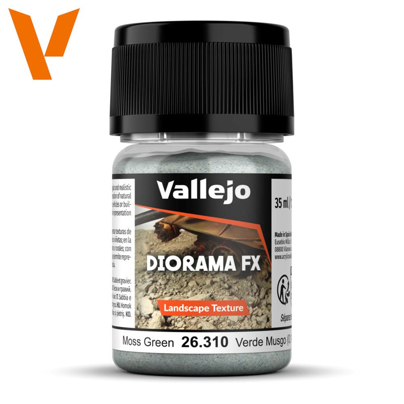 Vallejo AV26310 Diorama Effects Moss Green 0.1-1.0mm 35 ml (8938258235629)