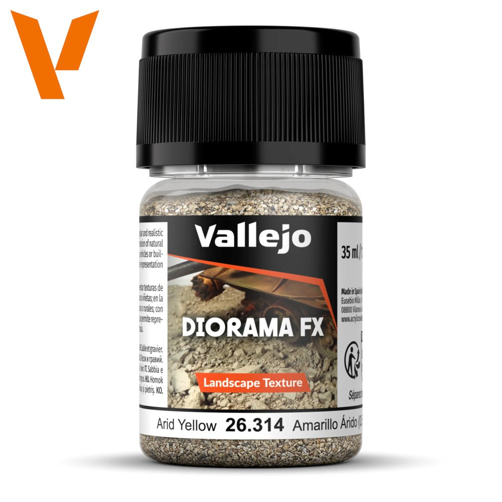 Vallejo AV26314 Diorama Effects Arid Yellow 0.5-2.0mm 35 ml (8938258563309)