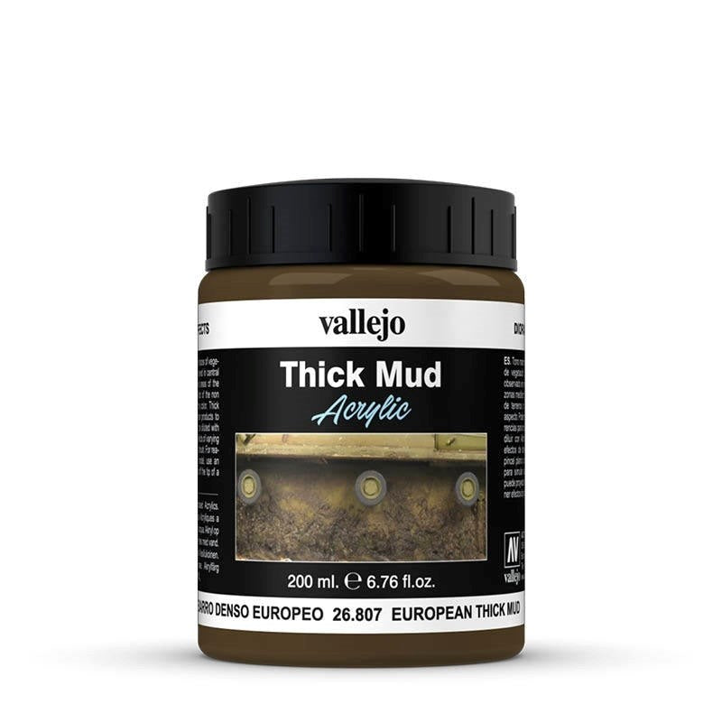Vallejo AV26807 Diorama Effects European Thick Mud 200ml (8938260267245)
