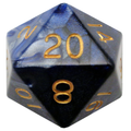 MDG Mega Acrylic d20: Combo Attack Blue/White