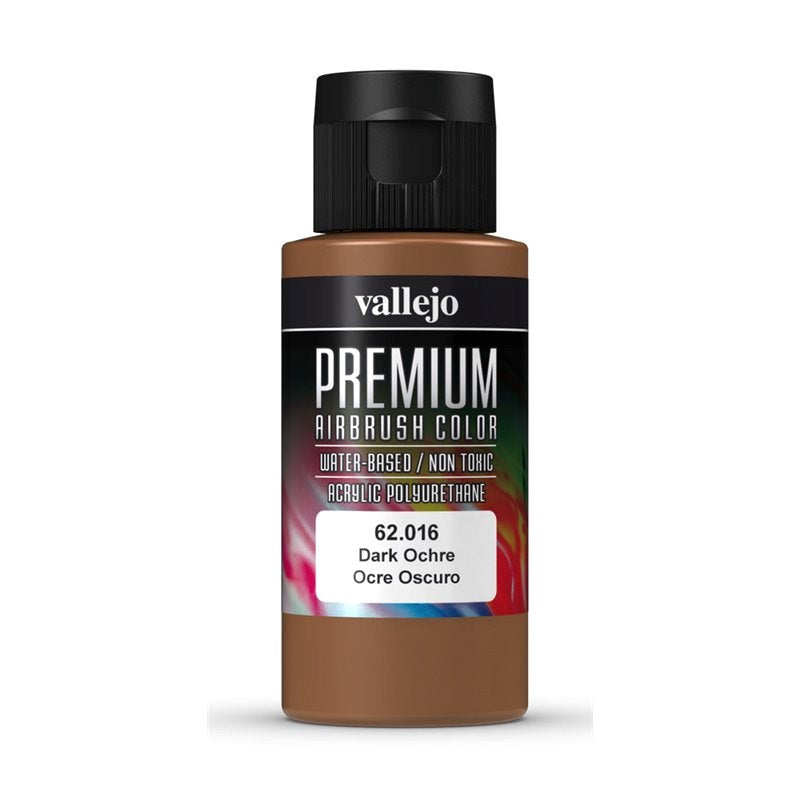 Vallejo AV62016 Premium Colour Dark Ochre 60 ml (8938264232173)